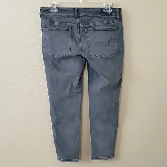 American Eagle Womens Gray Cropped Jeggings - Size 6 - Picture 5 of 9